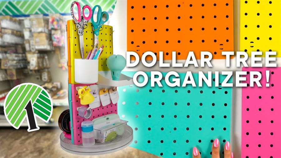 DIY Dollar Tree Pegboard Tool Organizer! Affordable Craft Room Storage